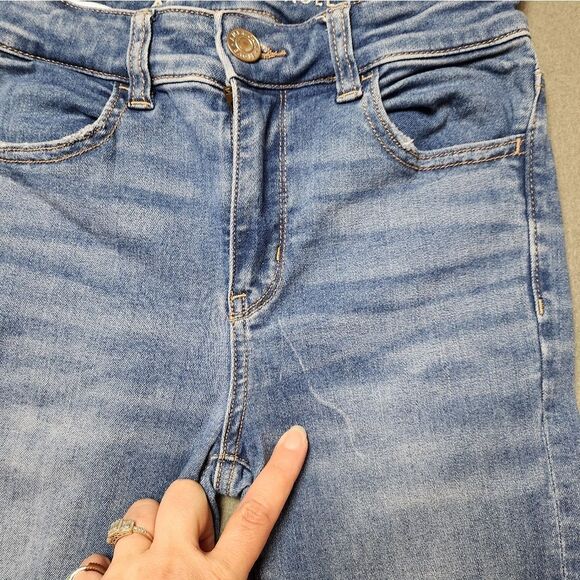 AE jegging jeans American Eagle next level Stretch Size 2 Long Hi-Rise Jegging - Picture 3 of 15